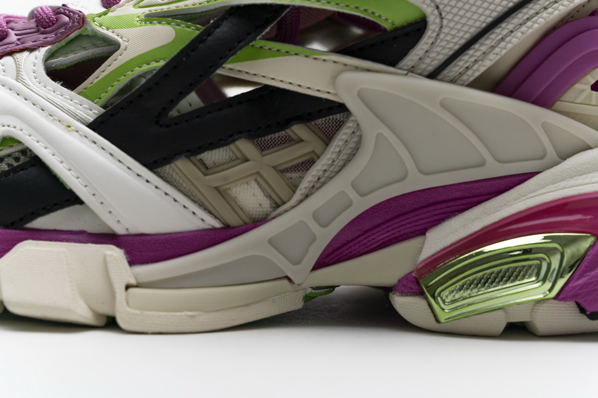 Ba***ci*ga Track 2 Sneaker White Green Pink   568615 W2GN3 9199
