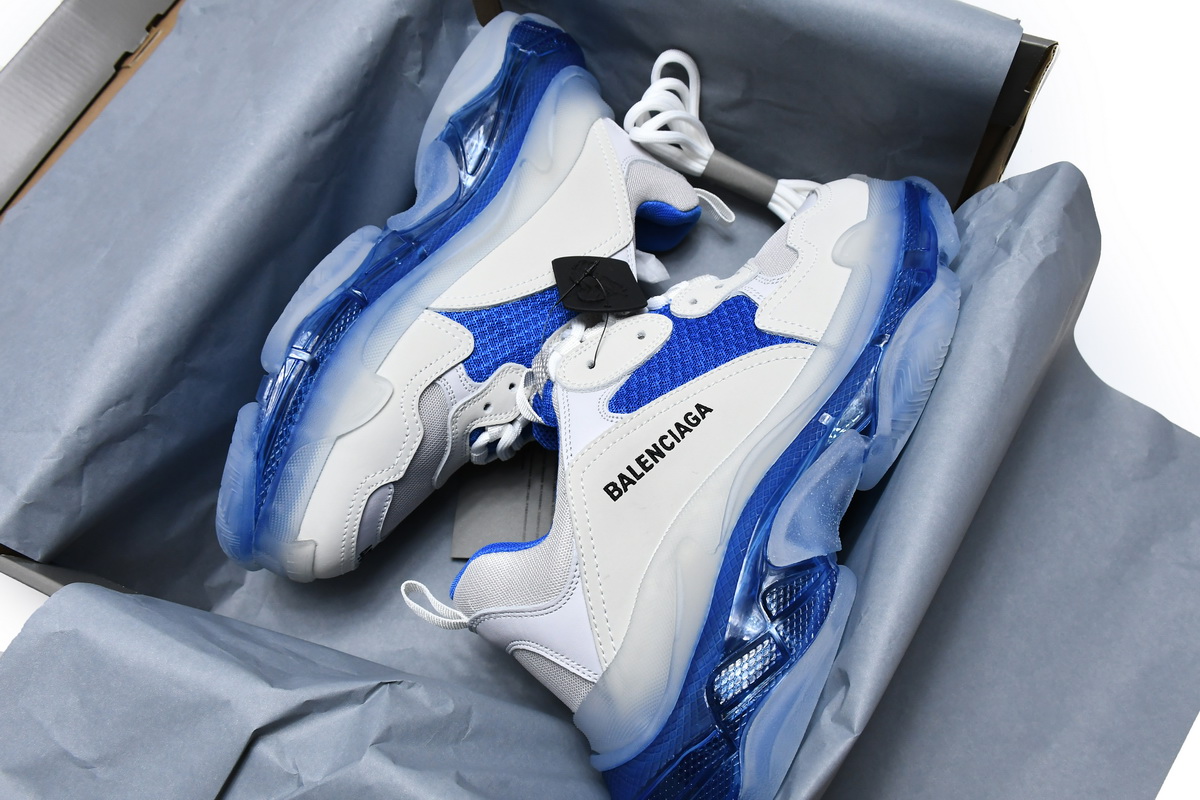 Ba***ci*ga Triple S Grey Blue  541624 W090N 9169