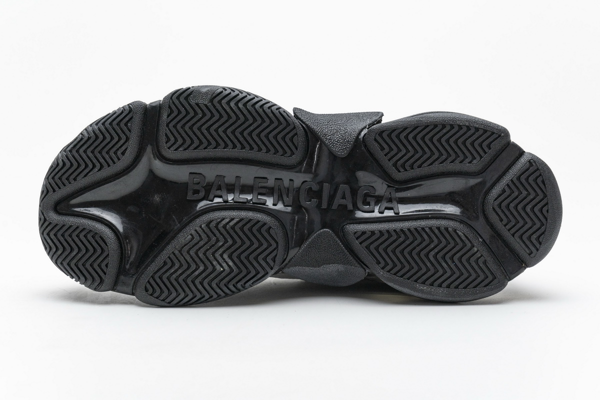 Ba***ci*ga Triple S Black Silver  541624 W09E1 7320