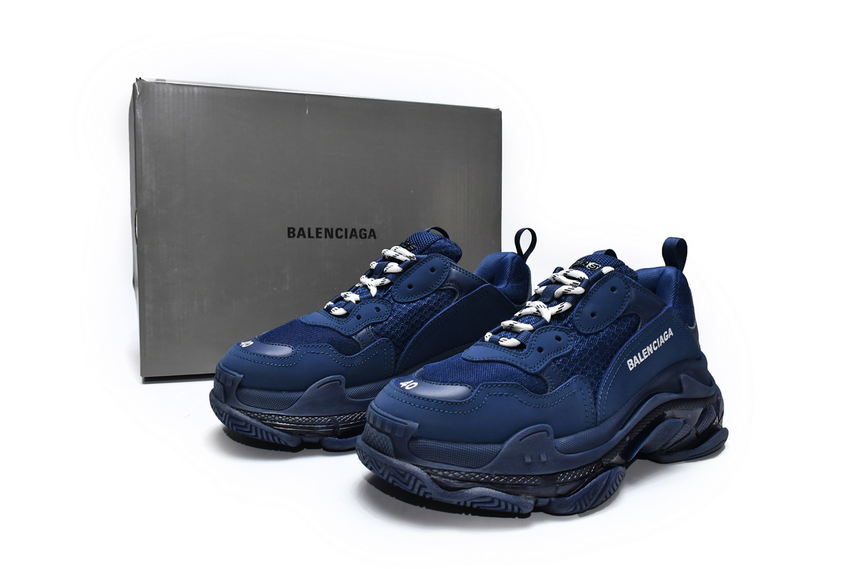 Ba***ci*ga Triple S Dark Blue  541624 W091 4107