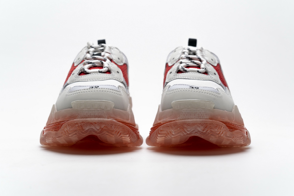Ba***ci*ga Triple S White Red 544351 W09E1 4552