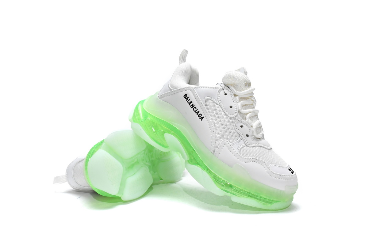 Ba***ci*ga Triple S White Green   544351 W09O1 9001