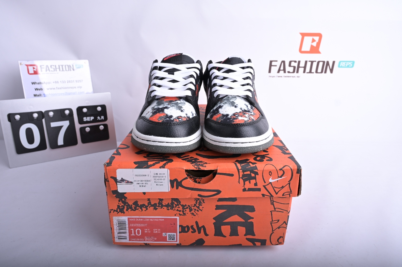 Nike Dunk Low Graffiti Black Red  DM0108-001