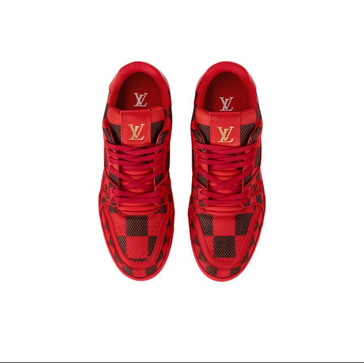 L*IS V*N Trainer Sneaker Damier PopRed 1ACN44