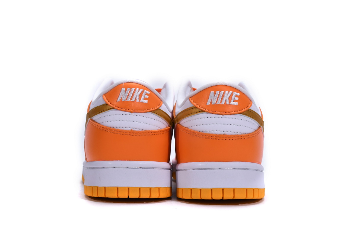 Nike Dunk Low White/Orange Blaze-Gold  CU1726-002