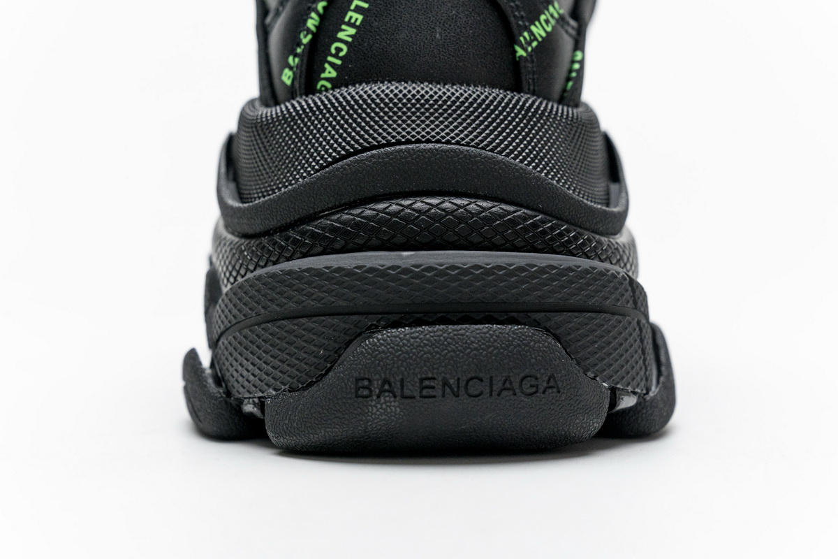 Ba***ci*ga Triple S Letter Fluorescent Yellow  524039 W2FA1 7633