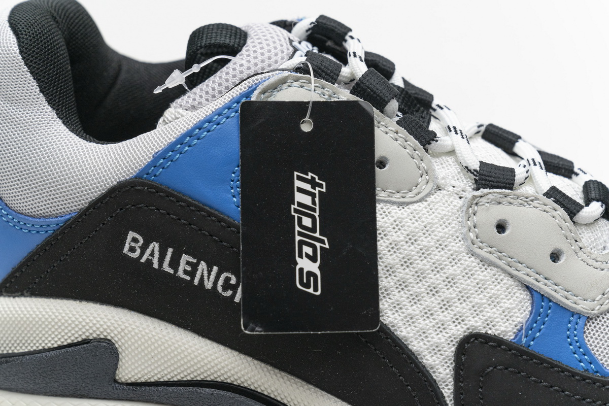 Ba***ci*ga Triple S Black Grey Blue  541624 W06E2 7080