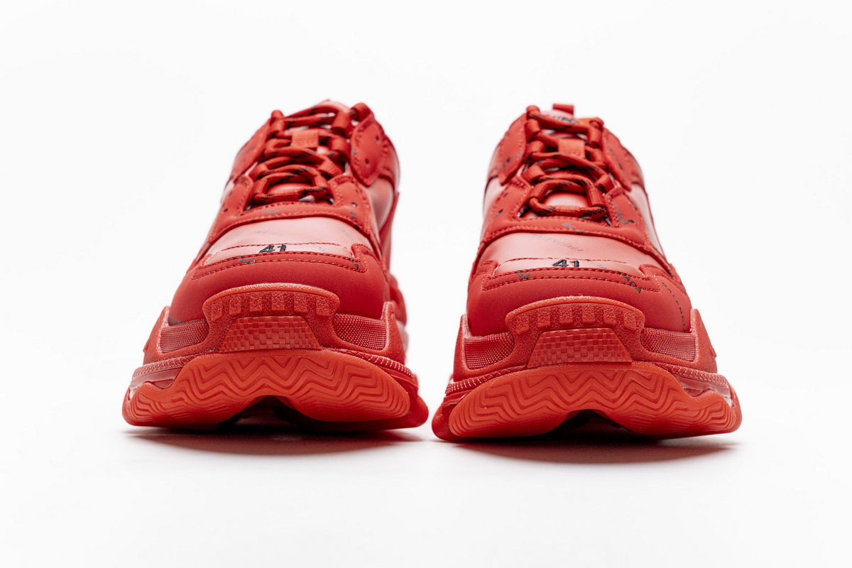 Ba***ci*ga Triple S Letter Bright Red  524039 W2FA1 7632