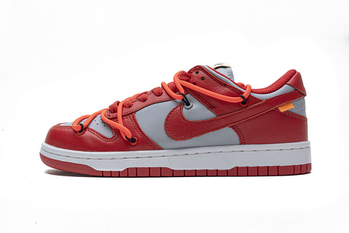 OFF White X Nike Dunk Low University Red  CT0856-600