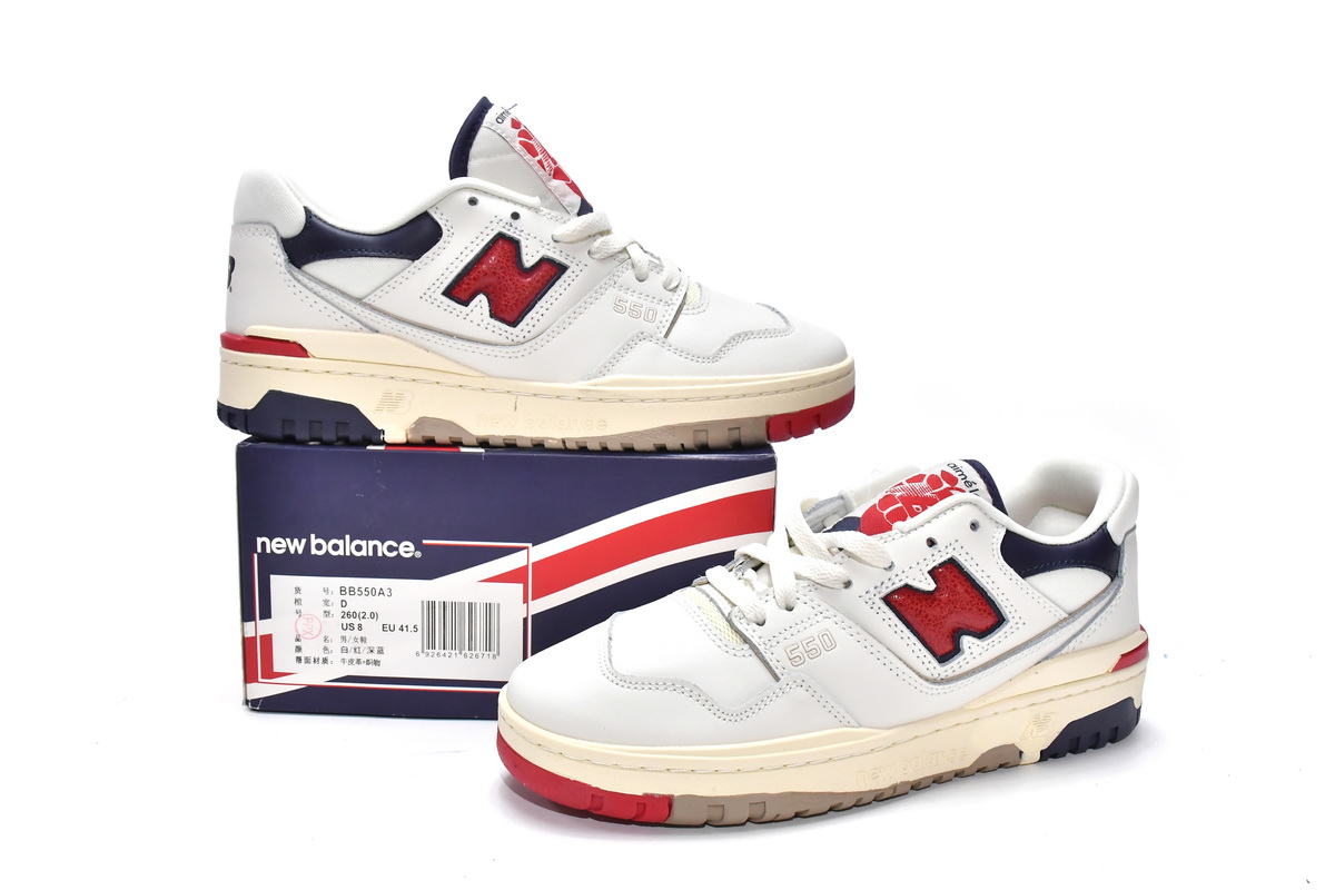 Aimé Leon Dore x N*w B*lance 550 White Red Navy BB550A3