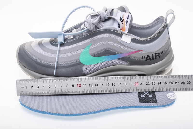OFF WHITE X Nike Air Max 97 “Wolf Grey Menta” AJ4585-101