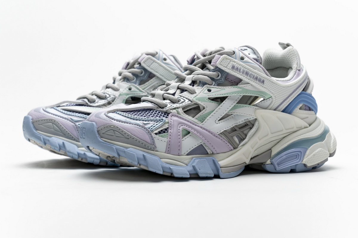 Ba***ci*ga Track 2 Sneaker White Light Blue   568615 W2GN3 9045