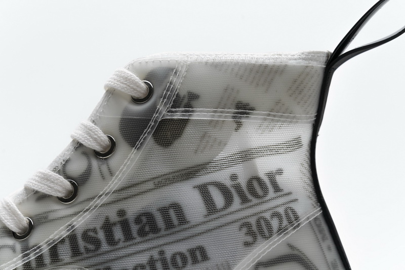 Dior B23 Oblique Transparency High H565 White Black