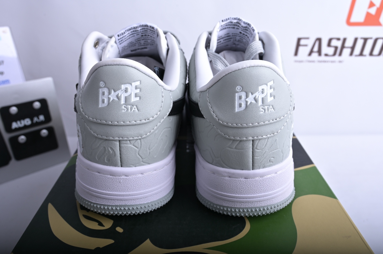 A Bathing Ape Bape Sta Low Grey Black 191002MH