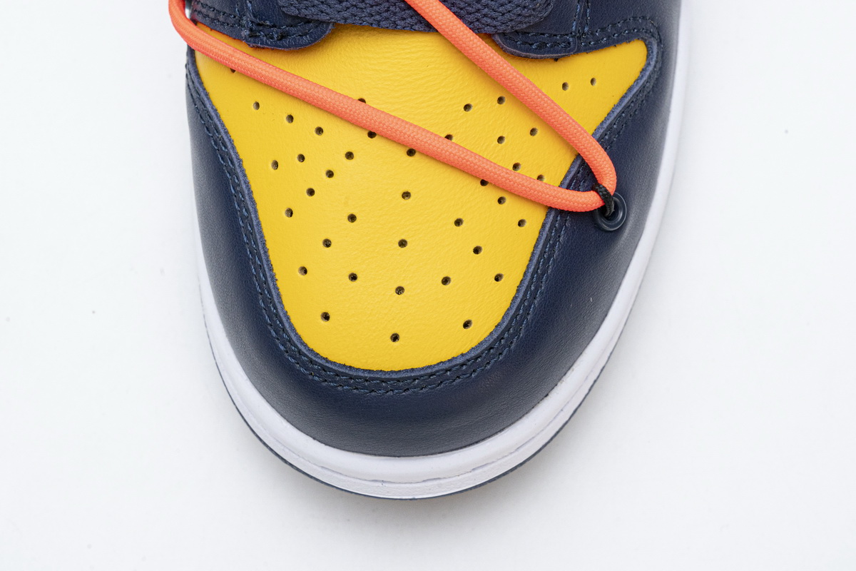 OFF WHITE X Nike Dunk SB Low White Michigan  CT0856-700