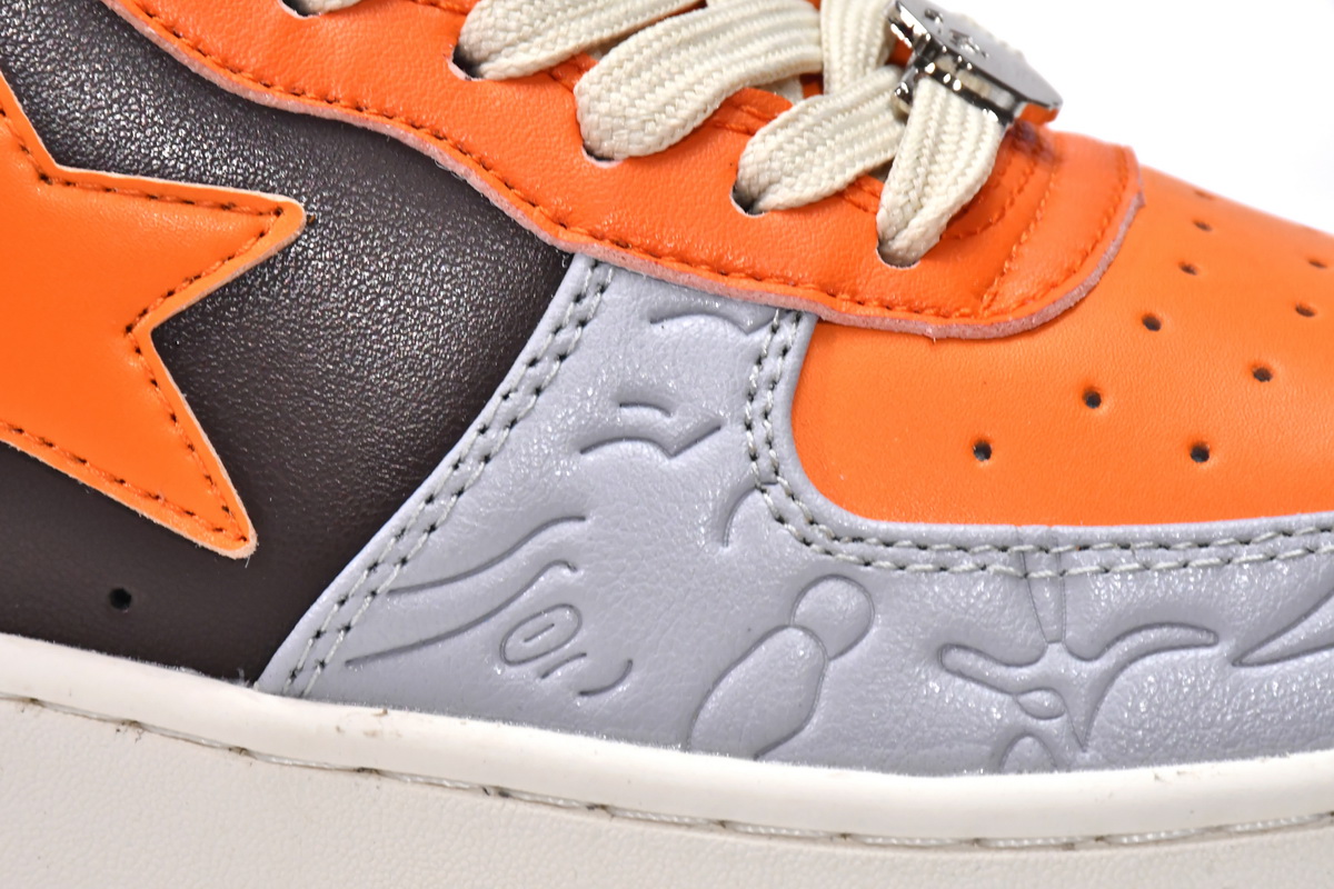 A Bathing Ape Bape Sta Low Grey Orange  1H70-291-002