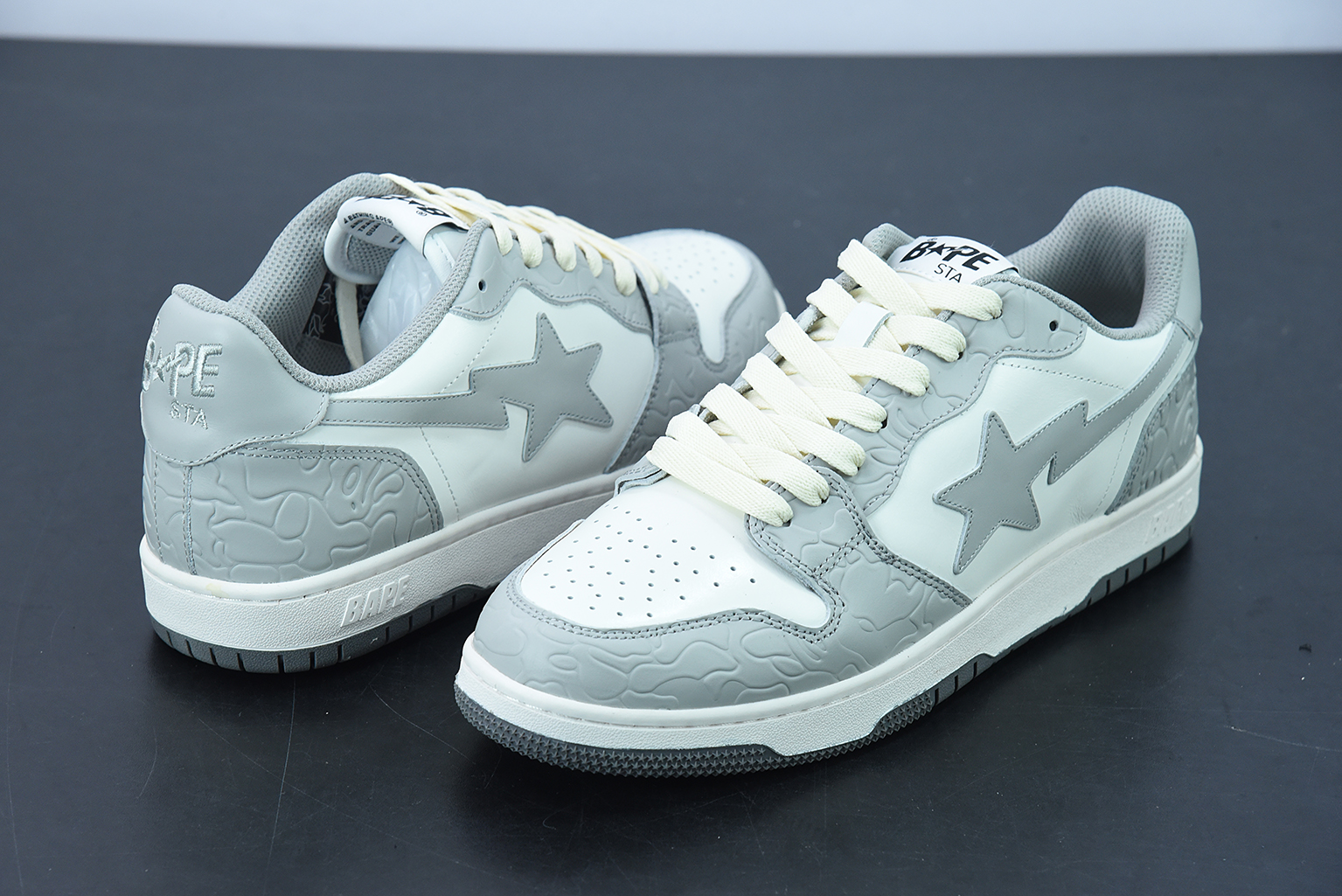 A Bathing Ape Court Sta Light Grey Cream 1G70191034