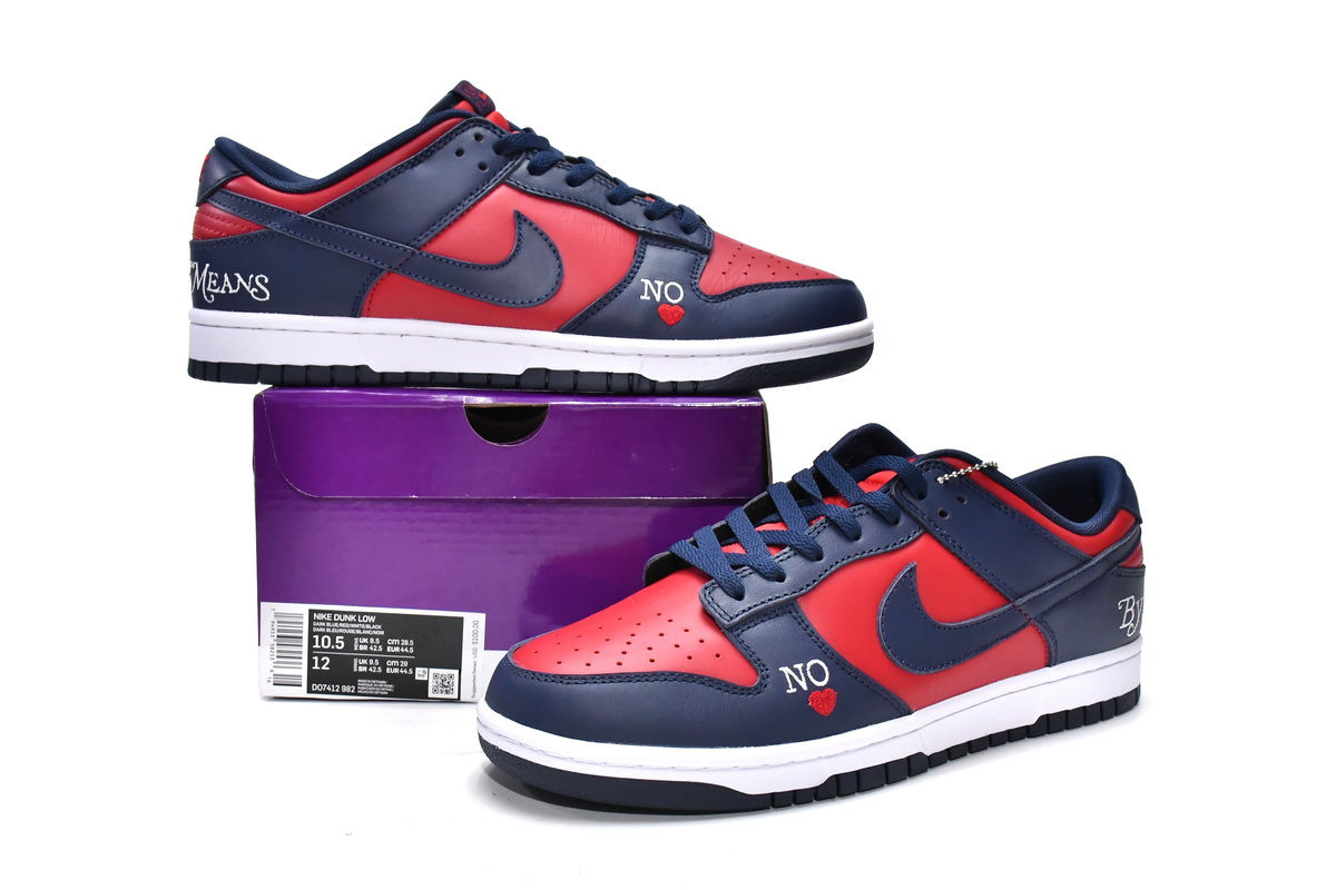 Supreme x Nike SB Dunk Low By Any Mean  DO7412-982