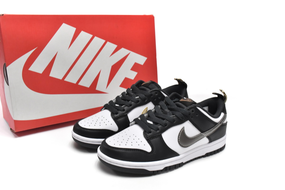 Nike Dunk Low Black White Metallic (GS) DH9764-001