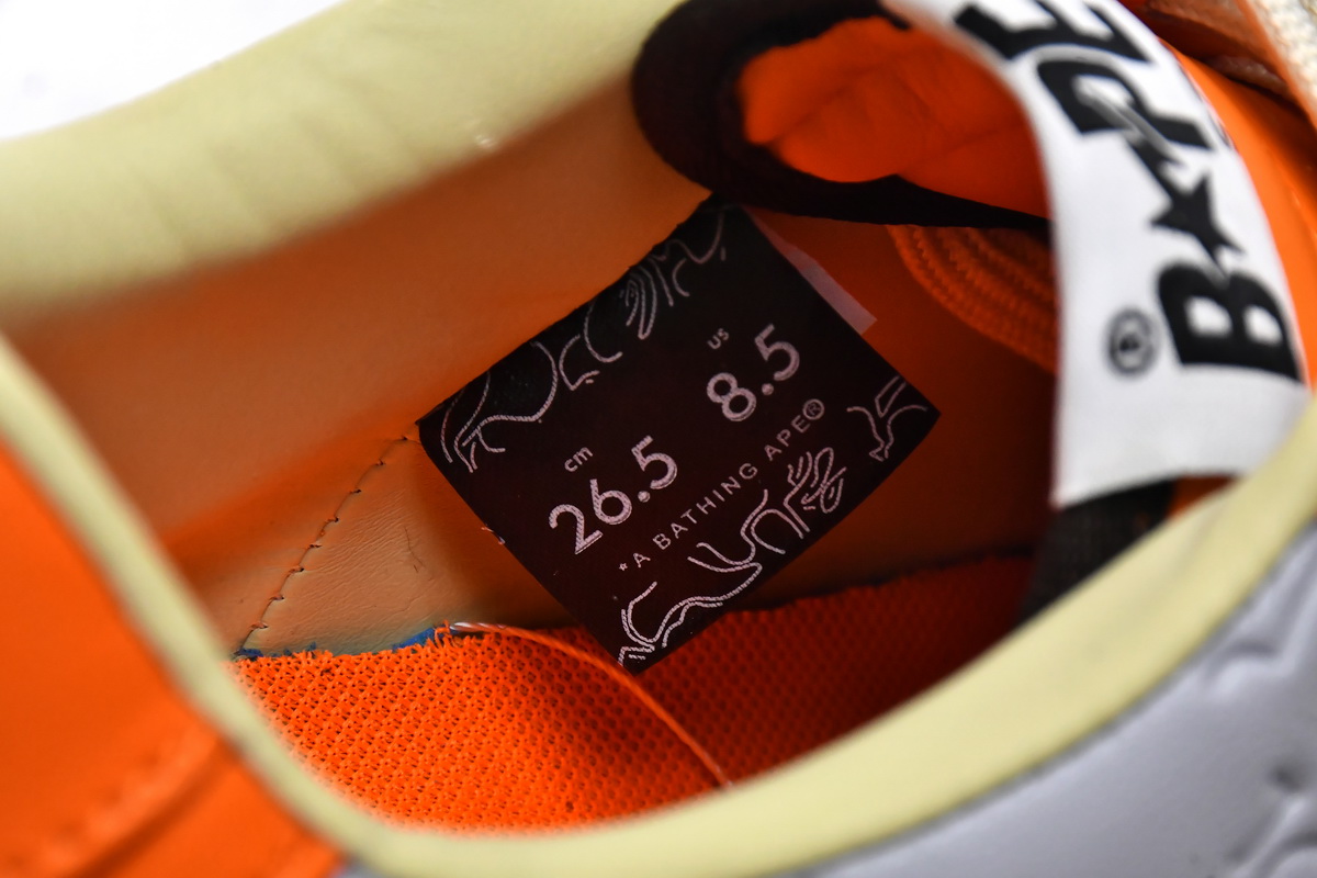 A Bathing Ape Bape Sta Low Grey Orange  1H70-291-002