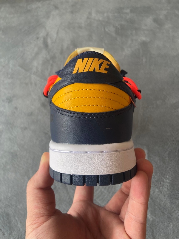 OFF WHITE X Nike Dunk SB Low White Michigan  CT0856-700