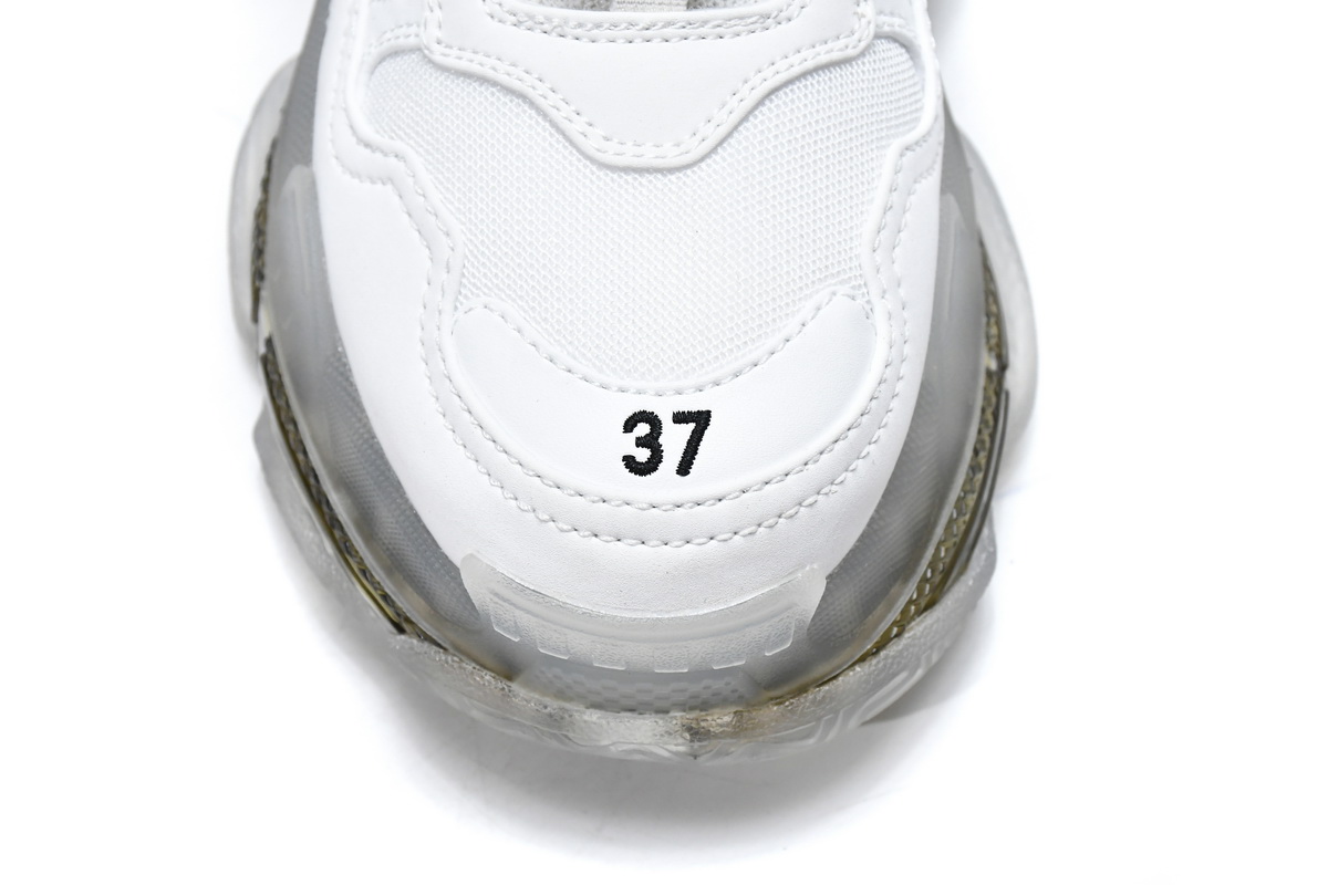 Ba***ci*ga Triple S White Carbon Ash  544351 W0901 9001
