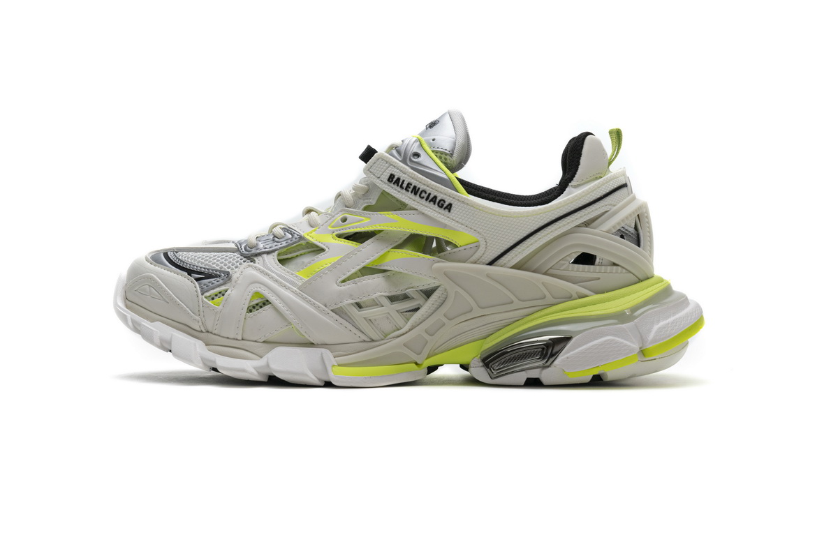 Ba***ci*ga Track 2 Sneaker White Fluo Yellow   568515 W2ON3 9073