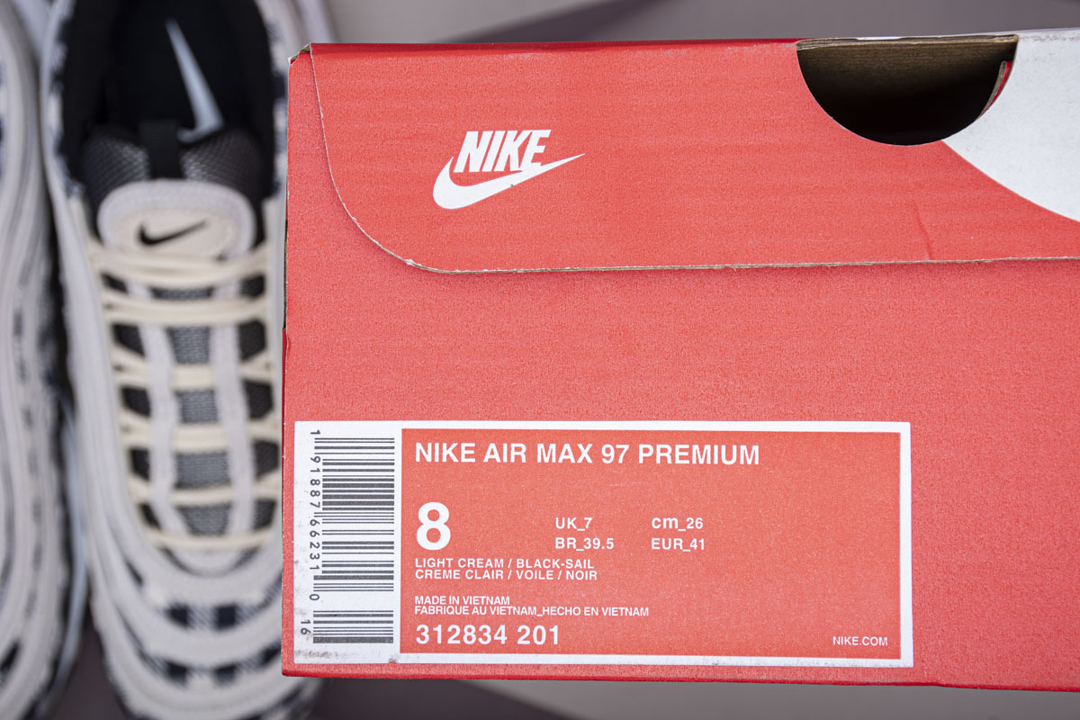 Nike Air Max 97 Premium Plaid Light Cream 312834-201