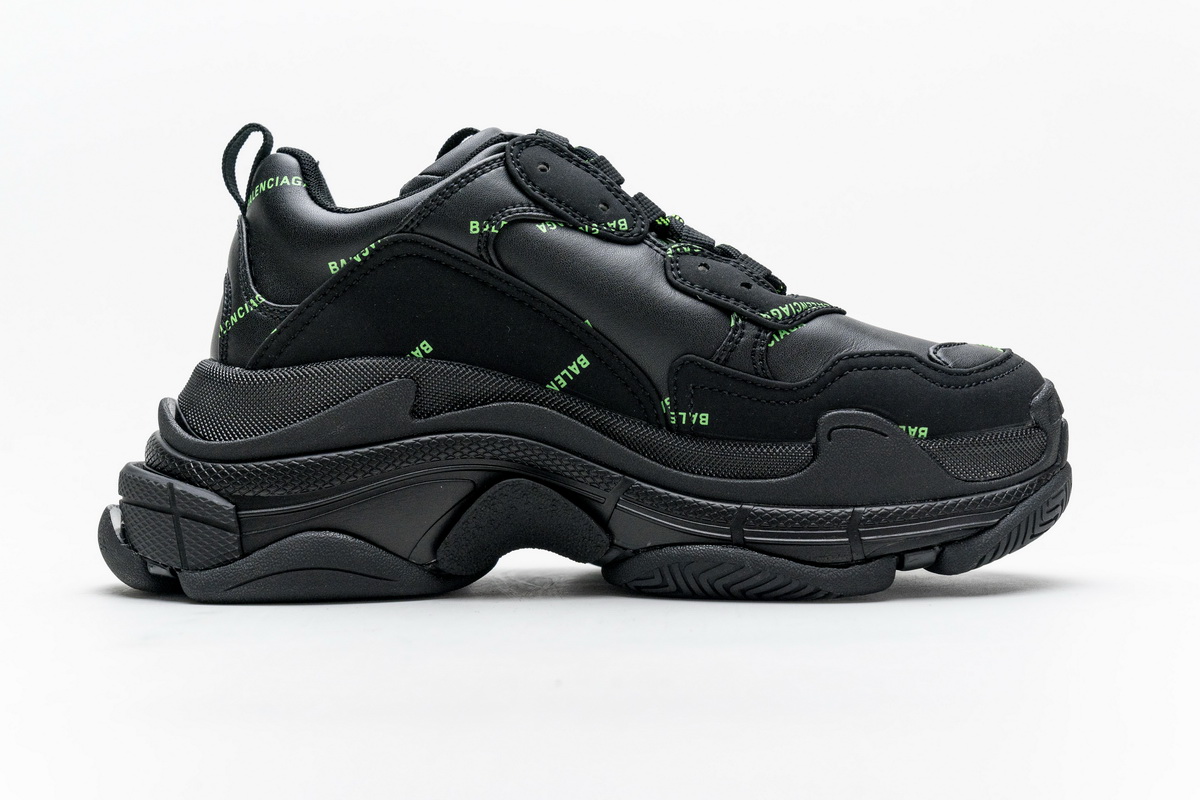 Ba***ci*ga Triple S Letter Fluorescent Yellow  524039 W2FA1 7633