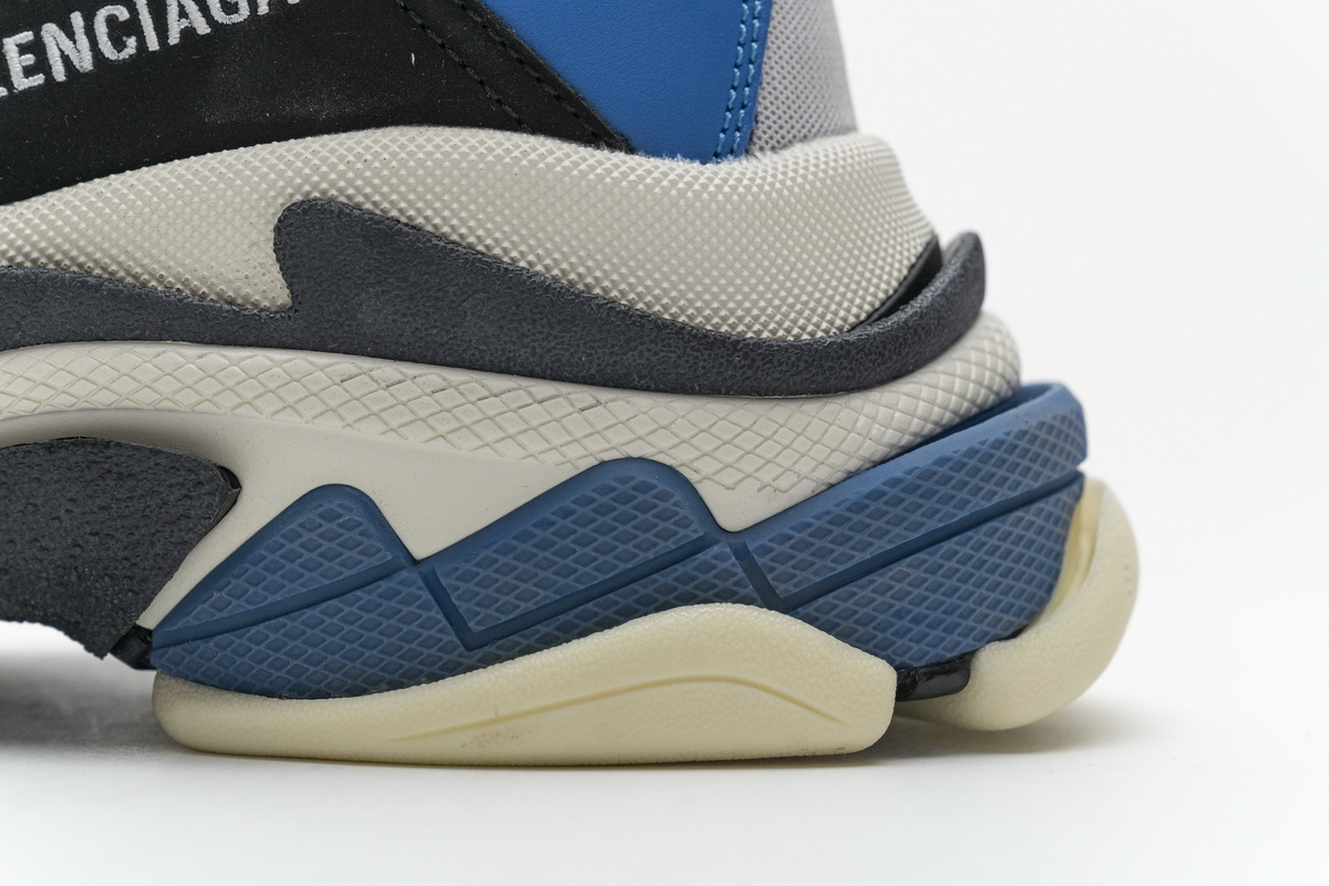 Ba***ci*ga Triple S Black Grey Blue  541624 W06E2 7080