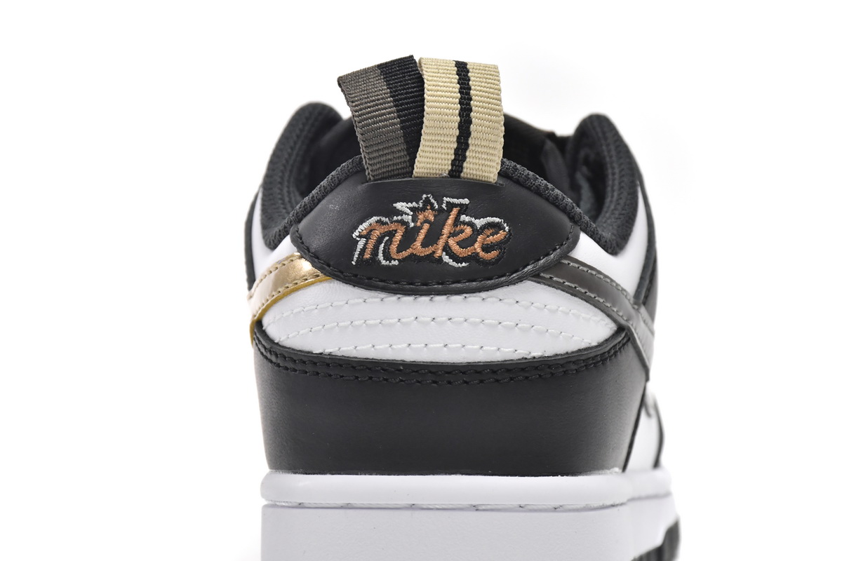 Nike Dunk Low Black White Metallic (GS) DH9764-001