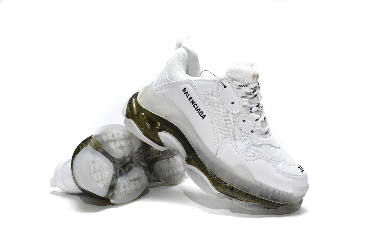 Ba***ci*ga Triple S White Carbon Ash  544351 W0901 9001