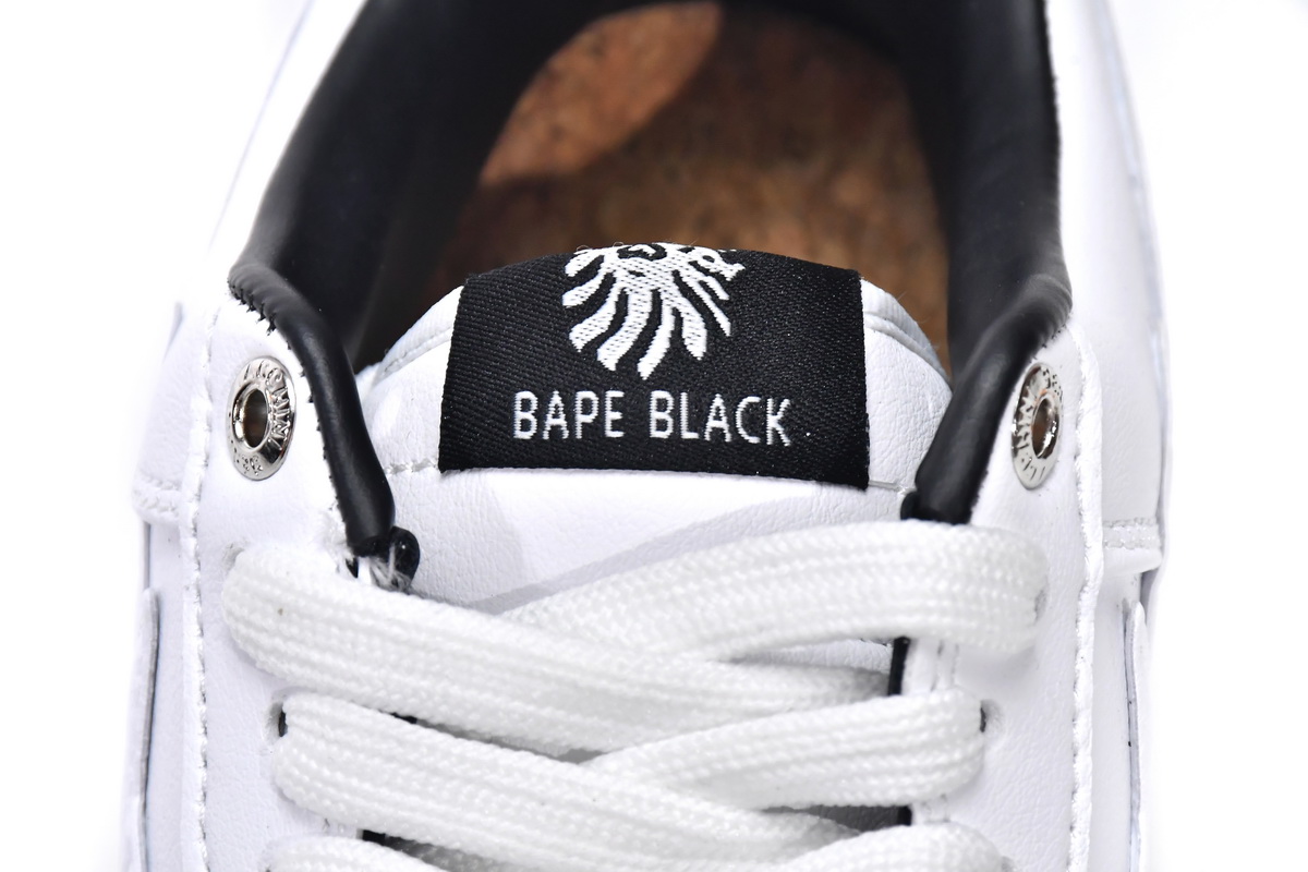 A Bathing Ape Bape Sta Low White Black  1H70-191-022