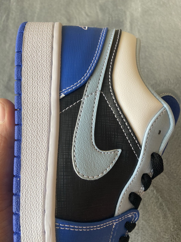Air Jordan 1 Low White Blue Black  DH0206-400