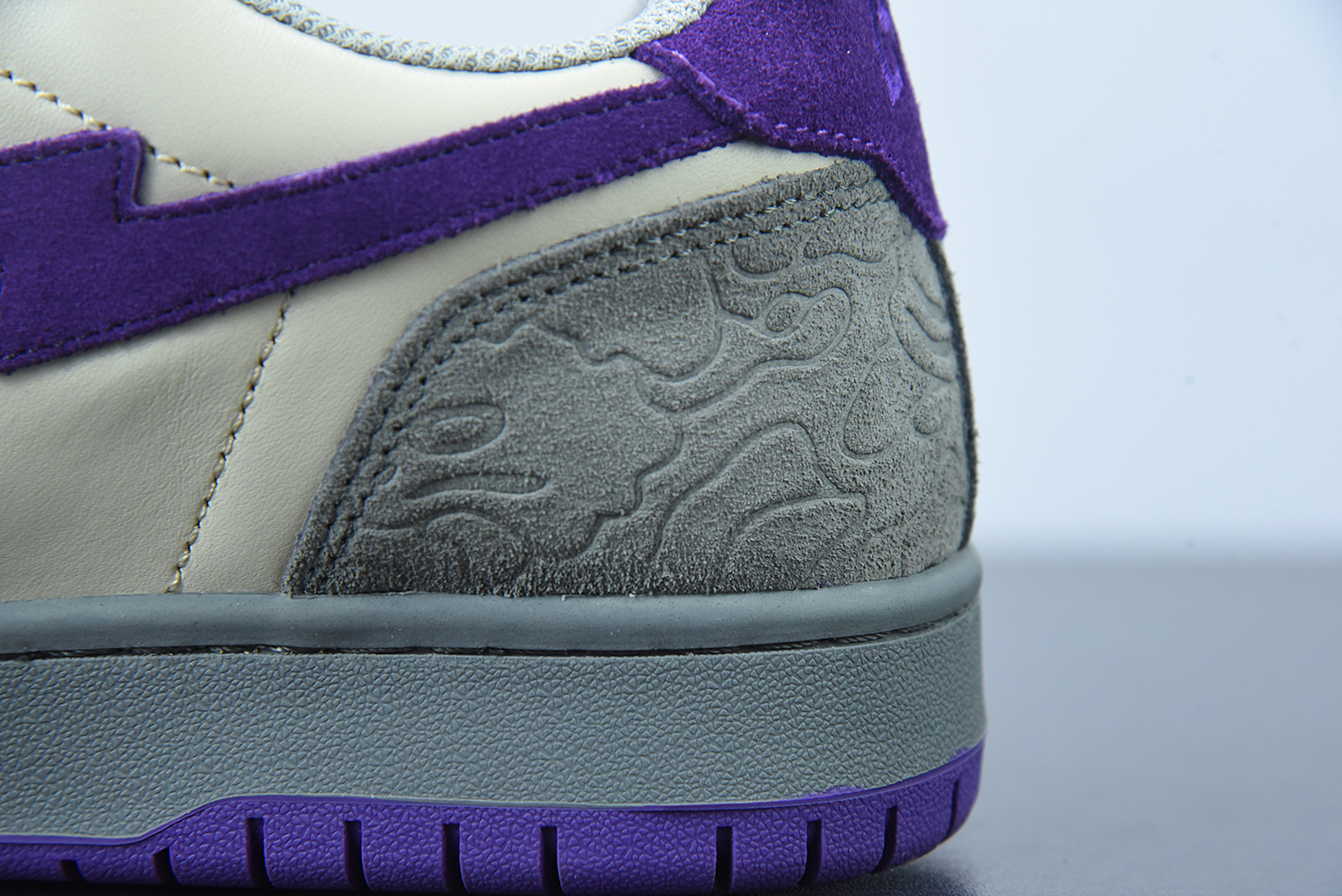 A Bathing Ape Court Sta Mist Grey Royal Purple 1G801009I