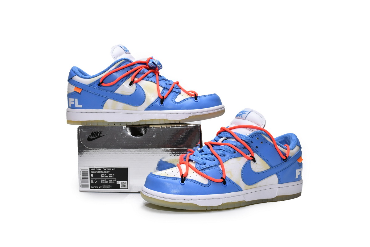 Off White x Futura x Dunk Low SB UNC  DD0856-403