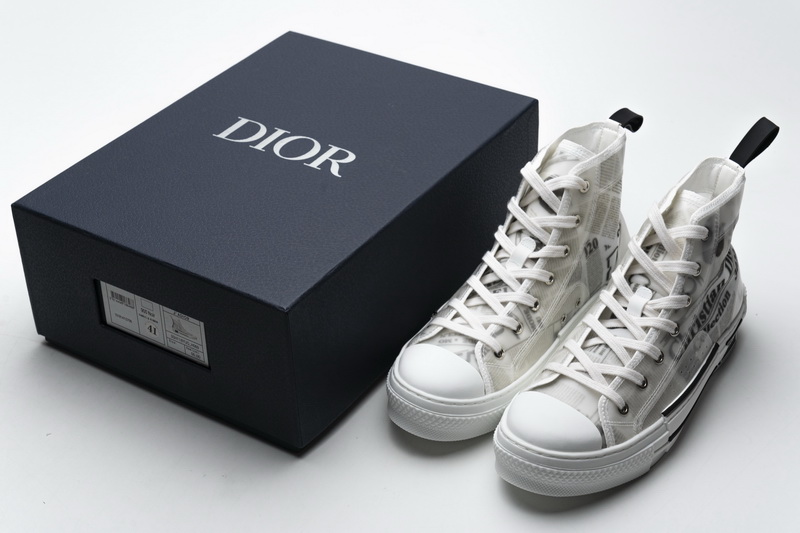 Dior B23 Oblique Transparency High H565 White Black