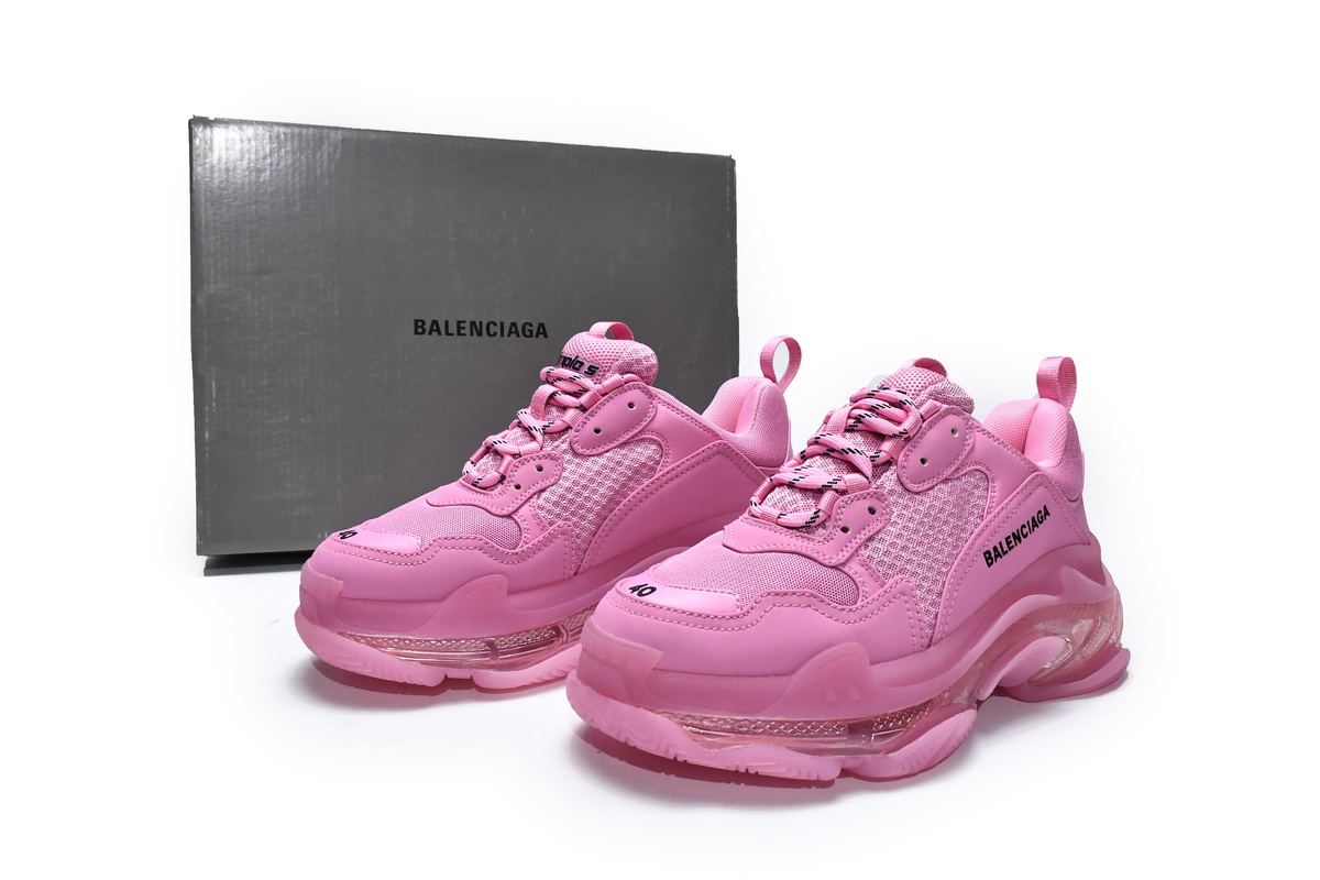 Ba***ci*ga Triple S Pink Red  544351 W2GA1 5760