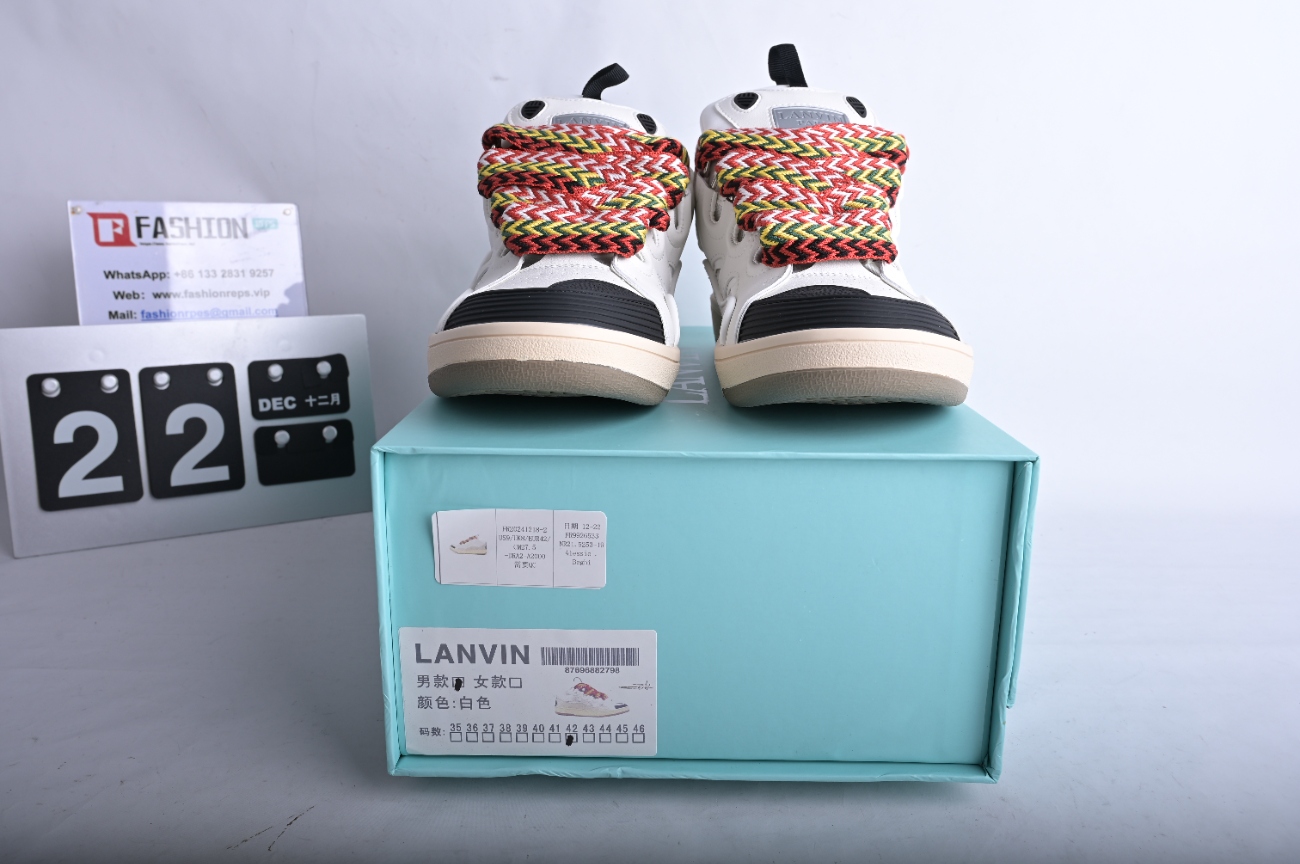 Lanvin Leather Curb White Ivory  FM-SKRK11-DRAG-A2000 / FM-SKRK11-DRA2-A2000