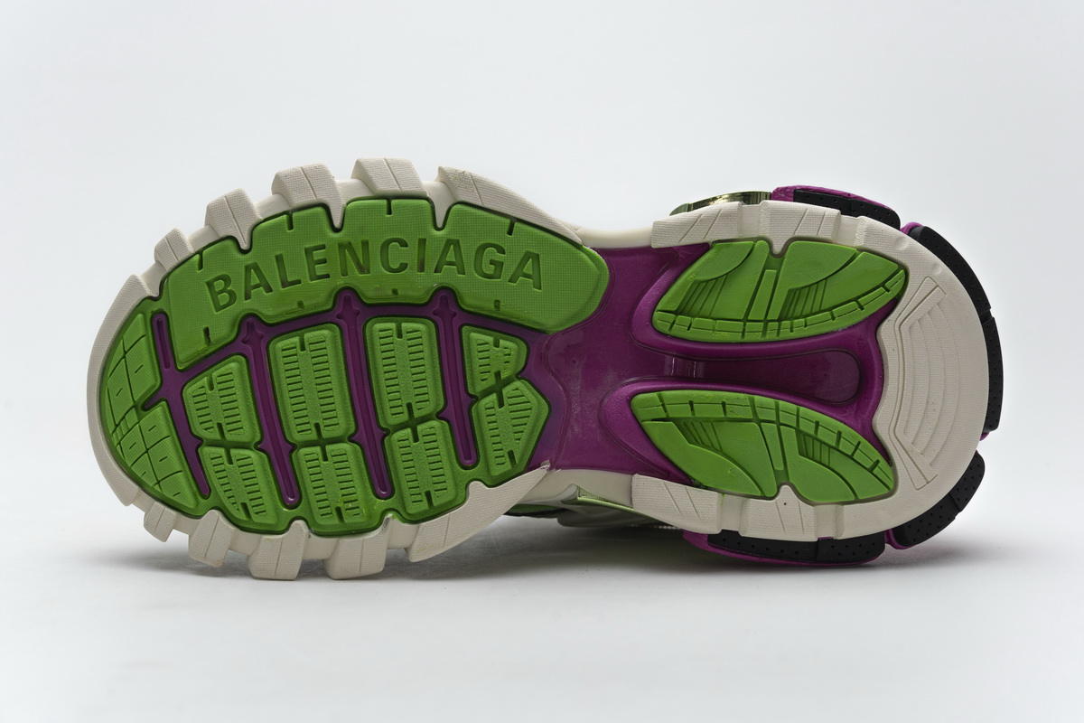 Ba***ci*ga Track 2 Sneaker White Green Pink   568615 W2GN3 9199