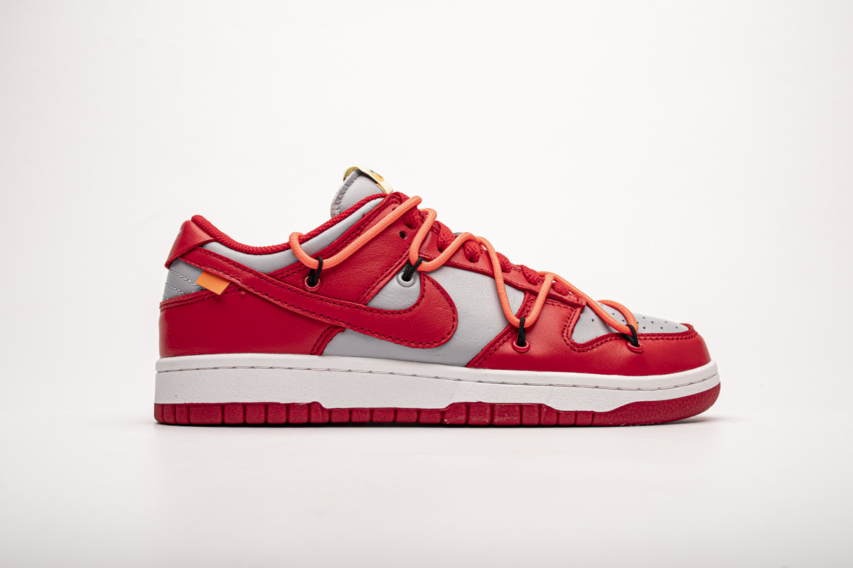 OFF White X Nike Dunk Low University Red   CT0856-600