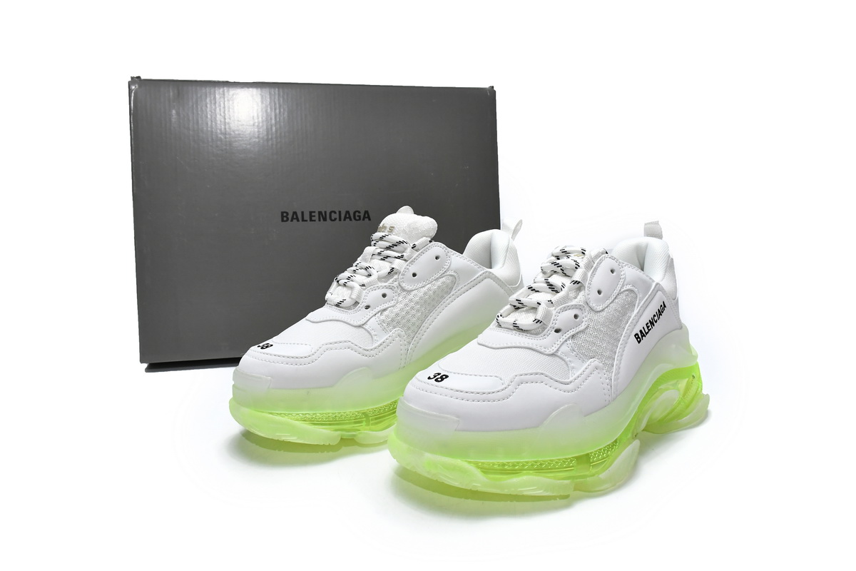 Ba***ci*ga Triple S White Green   544351 W0901 9010