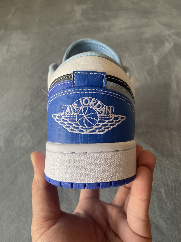 Air Jordan 1 Low White Blue Black  DH0206-400