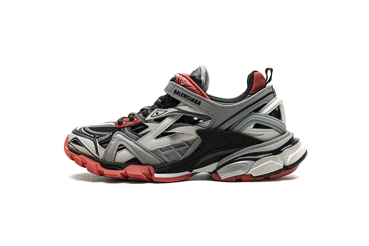 Ba***ci*ga Track 2 Sneaker Grey Red   570391 W2GN3 1003