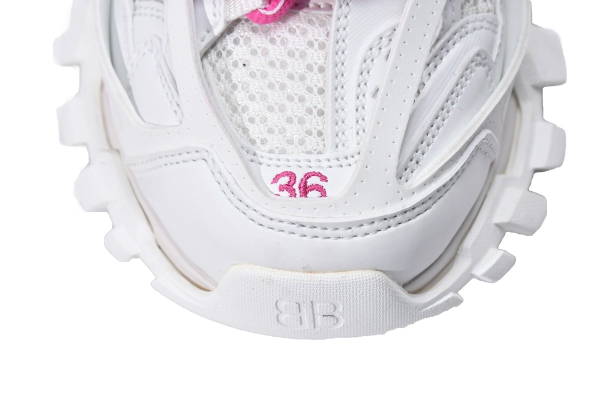 Ba***ci*ga Track White Pink  653813 W3CP6 9055
