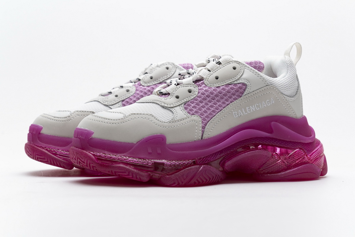 Ba***ci*ga Triple S White Pink  544351 W09O1 2281