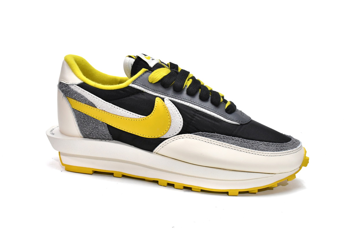 Sacai x Nike LDWaffle Black and Bright Citron  DJ4877-001