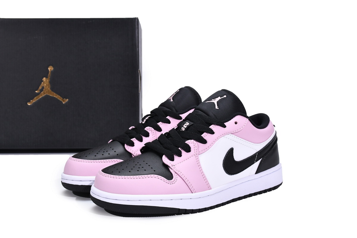 Air Jordan 1 Retro Low(GS)White Pink  554723-601
