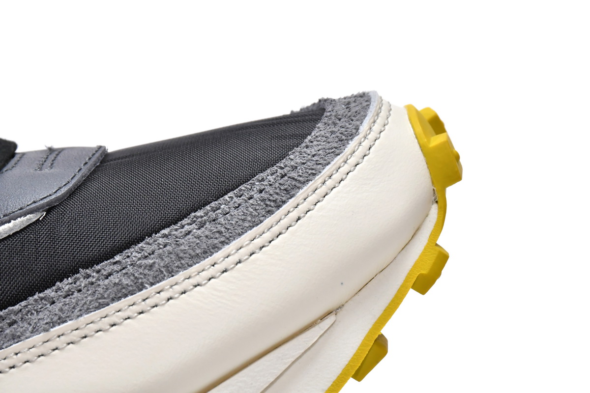 Sacai x Nike LDWaffle Black and Bright Citron  DJ4877-001