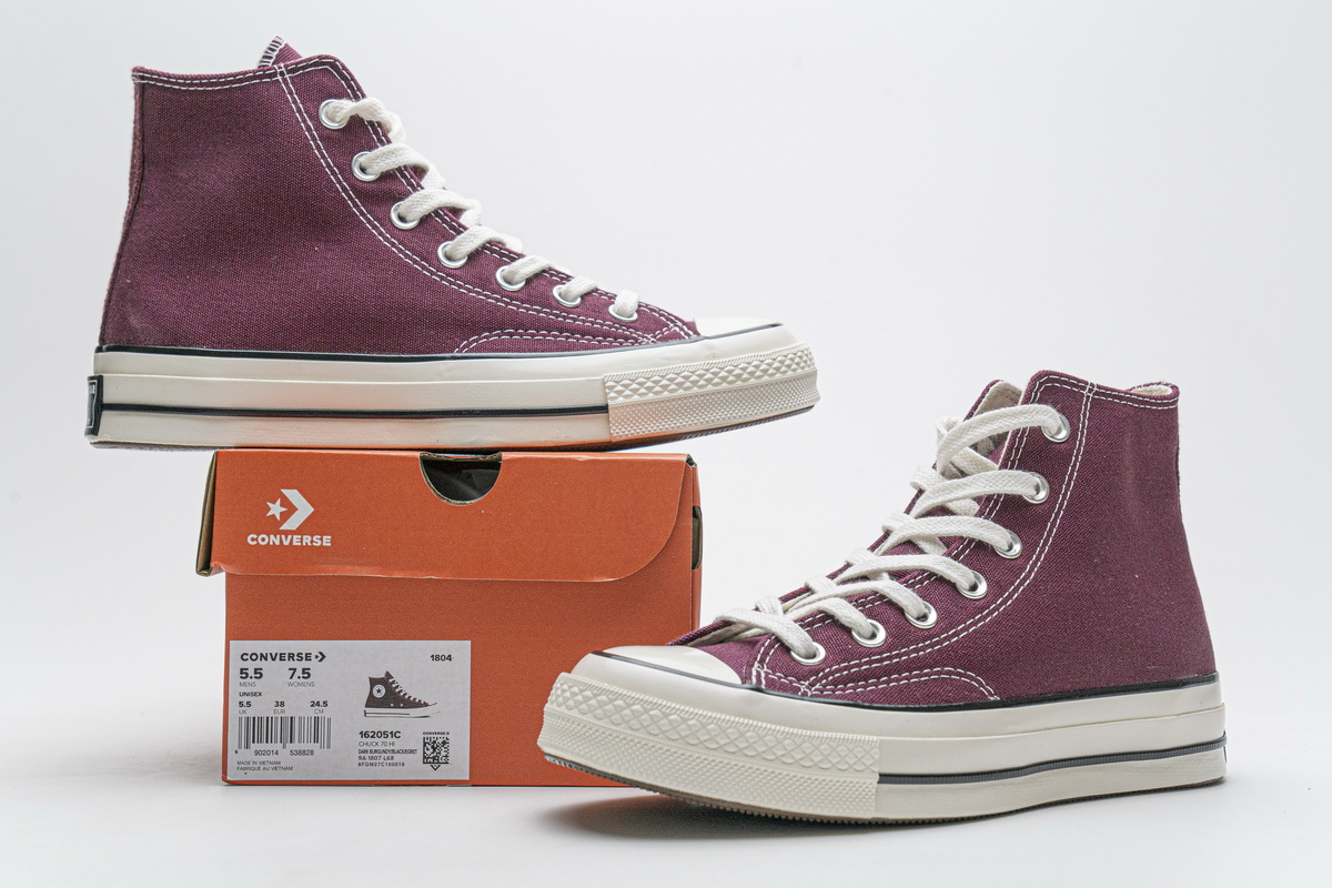 Converse Chuck 70 HI Dark Burgundy Black Egret  162051C